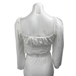 Princess Polly White Long Puff Sleeve Bustier Corset Blouse Crop Top Size 0 Photo 1