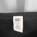 BP  Black Square Neck Bodysuit Womens 2X Minimalist Monochrome Cotton New Photo 2