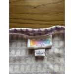 LuLaRoe Women Size Large Open Front Cardigan Pockets Purple White Teacher Spring Photo 2