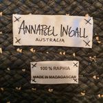 Annabel Ingall Australian Raffia Small Bibi Tote Gray V Deep Green Tan Cross Bag Photo 4