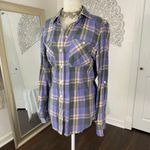 Ralph Lauren Preppy Purple Green Gingham Western Cotton Button Up Blouse M Photo 5