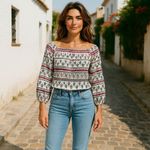 Wrangler Retro Off Shoulder Long Sleeve Elastic Women’s‎ Top Plus Size Size XXL Photo 1