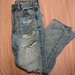 American Eagle  Outfitters Blue Mom Straight Jeans Distressed Style Photo 1