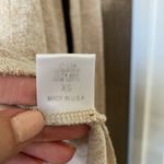 Harlowe $ Graham Harlowe & Graham Tan/Cream Light Weight Long Sleeve Sweater Size Extra Small Photo 9
