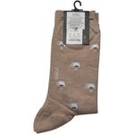 J.Crew Crew Style Tan Coffee Cup Patterned Socks Sz OS New With Tag Photo 5