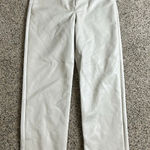 Wilfred Aritzia  Melina Vegan Leather Pants Cream Size 10 Straight Leg High Rise Photo 0