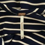 Free People  Navy & Cream Striped Fitted Dress Size XS Photo 4