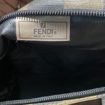 Fendi Authentic  Pequin Striped Tote Bag Leather Handles Photo 11