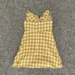 Reverse Yellow Gingham Dress Photo 2