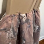 Fit & Flare Dress Beige Floral Tulle Skirt Size XS Photo 4