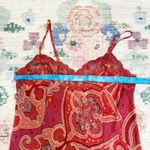 Victoria's Secret Womens Y2K Boho Paisley Slip Dress Size Small Mesh Babydoll Photo 3