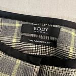Victoria's Secret Body by Victoria the Marisa fit wide leg tan lime green plaid pants size 6 Photo 5