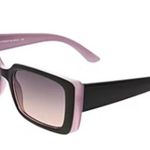 BCBGeneration  Slim Rectangle Shiny Black + Milky Blush Sunglasses NWT Photo 0