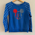 Disney ‎ Parks Sweater Mickey Mouse Stars Size Small Patriotic Photo 0