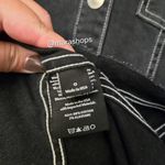 Proenza Schouler  Black Short Sleeve Collared Denim Dress Photo 7