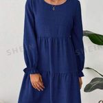 Emery Rose Long Sleeve Blue Dress Photo 0
