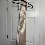 Birdy Grey 5’4 HEMMED  Monica Dress- Shiny Satin Champagne Photo 6