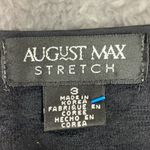 August Max Stretch Black Zip Front Jacket Women’s Size 3 Nylon Spandex Photo 4