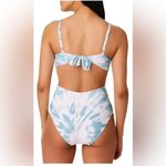 Bar III NEW!  Women's Twist-Front Monokini One-Piece Swimsuit Abalone Blue Photo 5