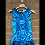 Torn By Ronny Kobo  Digital Print Azure Blue Dress  XS Photo 1