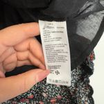 Urban Outfitters Dress Womens Small Black Floral Tiered Babydoll Mini Lace Trim Photo 3