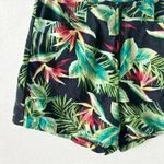 Catalina M Womens Black Tropical Print Shorts Light Weight Swim Beach Cruise Photo 4