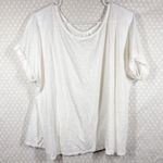 Eileen Fisher White Linen Short Sleeve Top Photo 0