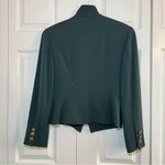 Ellen Tracy Linda Allard Funnel Neck Structured Dark Green Jacket - Size: 2 Photo 1
