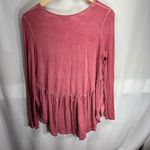 Umgee Pink Peplum Tunic Top Photo 3