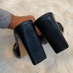 Nasty Gal  Black Faux Leather Quilted Heeled Mules Photo 11