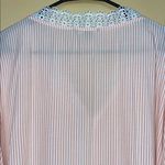Chelsea & Theodore Woman Boho Cottagecore Striped Pink White Lace Crochet Blouse Size 2X Photo 5