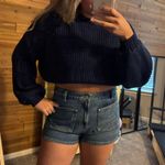 SheIn Crop Navy Sweater Photo 0