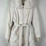 BCBG MAX AZRIA Down Puffer Coat White Women's S Belted Winter Warm Jacket‎ Photo 0