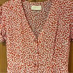 Capulet  Revolve Mabel Mini Dress in Tangerine‎ Red Ditsy Floral Size XS Photo 9