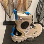 Palladium  Beige and Blue High-Top Sneakers Size 6 Photo 1