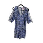 Lilly Pulitzer Bryce Romper Taverna Tile Print Bright Navy Blue Size Small Photo 2