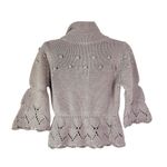 Anthropologie  Hekla Wool Italian Knit Cardigan Sweater Taupe Beige Size S Photo 2