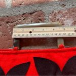 Shiraleah  red and black felt flowered short handle purse clutch Photo 4