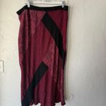 Carole Little Skirt Vintage 24W Red‎ Black Paisley Maxi Patchwork Silk Witchy Red Size 24 Photo 5