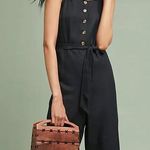 Monteau NWT  Black Cami Jumpsuit Women’s Medium Wide Leg Belted Minimalist Modern Photo 10