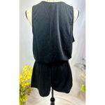 LBLC the Label Lauren Romper Drawstring Waist Pockets Black L Size L Photo 16
