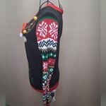 No Boundaries NWOT  Reindeer Sweater - Black, Red, Green SZ-S Photo 4