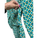 ZARA Geometric Print Blazer Dress Size Small Shades of Blue and Green Photo 8