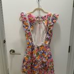 Hello Molly  Floral Mini Cut-Out Ruffle Dress Photo 2