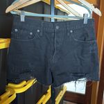 We The Free Free People Sofia Black Distressed Denim Shorts Size 28 Photo 5