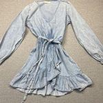 Chelsea and Violet Women's Blue Denim Wrap Dress Size XS Photo 0