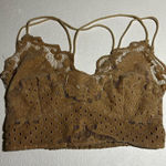 Tan Lace Bralette with Double Straps | Boho Style | Adjustable Photo 0