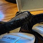 Carriage Court Black Quilted Heels with Gold Chain Size 5 Photo 8