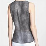 Eileen Fisher  Gray & Black Silk Sheer Tank Top (M) Photo 1