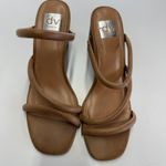 Dolce Vita Heels Womens 9.5 Brown Tan Myla Snakeskin Slip On Sandals Photo 1